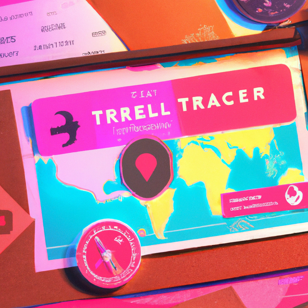 collage of neon badges, map snippets, and playful UI elements